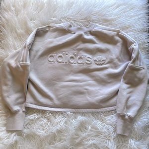 Adidas Light Lavender Cropped Hoodie